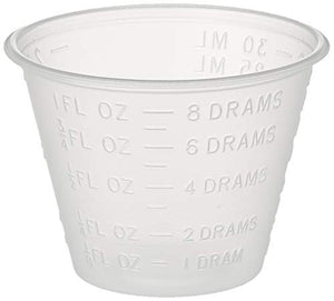 Dynarex 4258 Medicine Cup (Polyethylene), 100 Count, 1 Ounce, Clear
