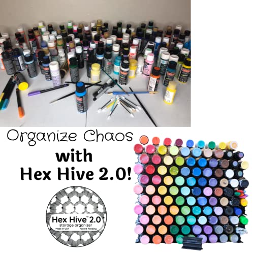 Hex Hive 2.0 Storage Organizer 12 Piece Set for Craft Paint, Salon
