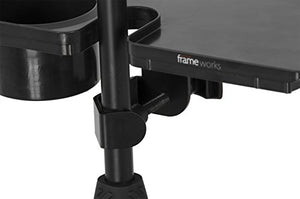 Gator Frameworks Microphone Stand Accessory Tray with Drink Holder and Guitar Pick Tab (GFW-MIC-ACCTRAY)