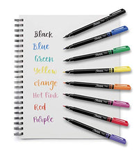 Sharpie Brush Tip Pens, Assorted Colors, 8 Count