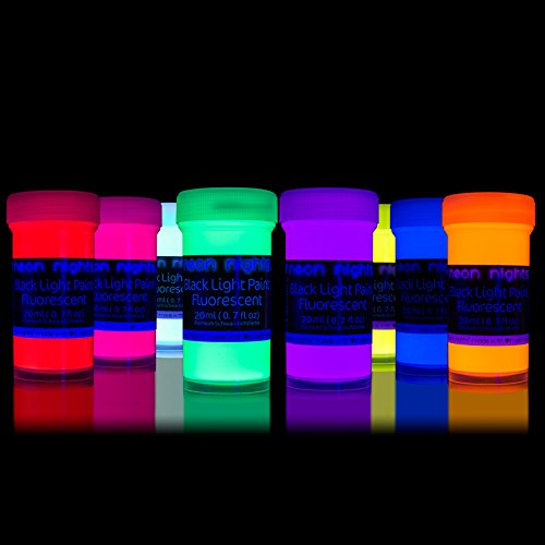 Shop neon nights 8 x UV Fabric Paint Set Fluo at Artsy Sister.  Fiesta con  artículos de cotillón fluorescentes, Fiesta con luz ultravioleta, Pintura  fosforescente