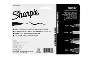 Sharpie Brush Tip Pens, Assorted Colors, 12 Count